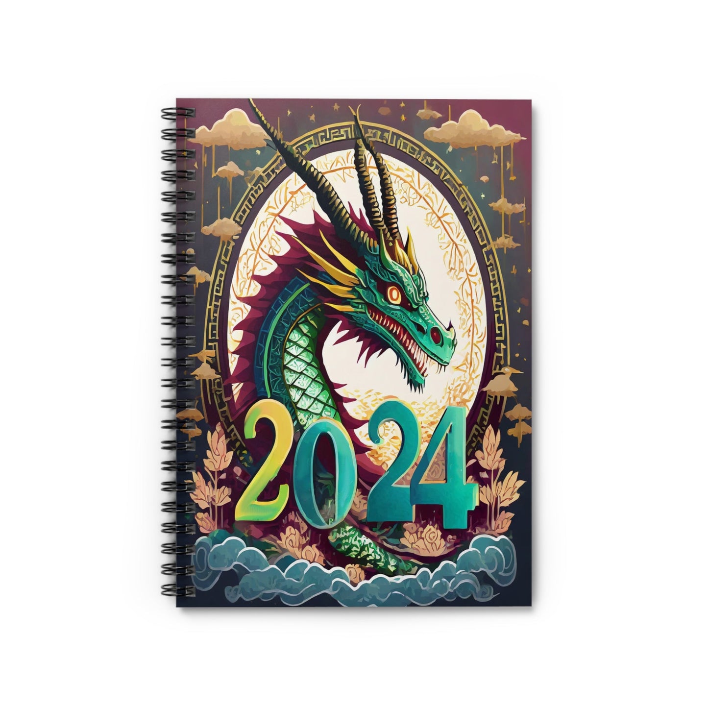 2024 Year of the Dragon Spiral Notebook - Chinese Zodiac Diary & Planner - Trendy AF