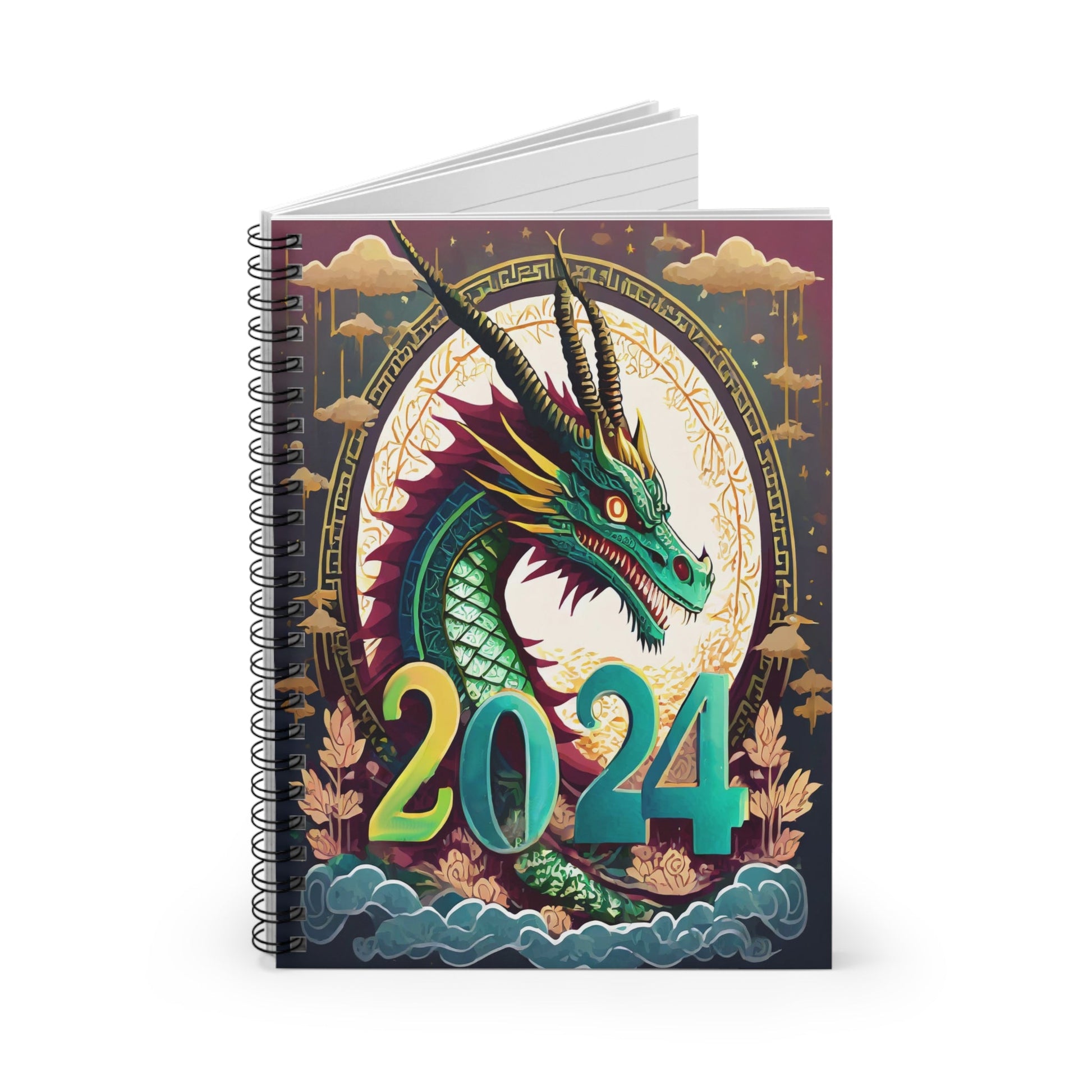 2024 Year of the Dragon Spiral Notebook - Chinese Zodiac Diary & Planner - Trendy AF