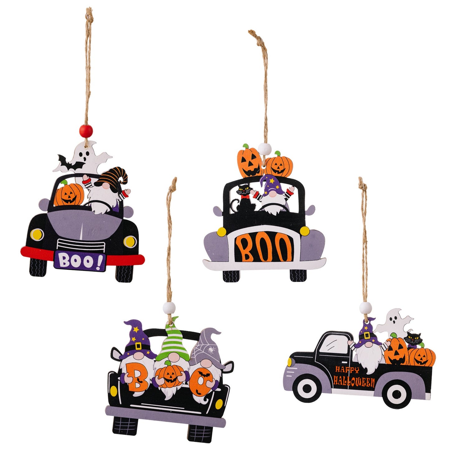 4 - Piece Halloween Element Car - Shape Hanging Widgets - Trendy AF