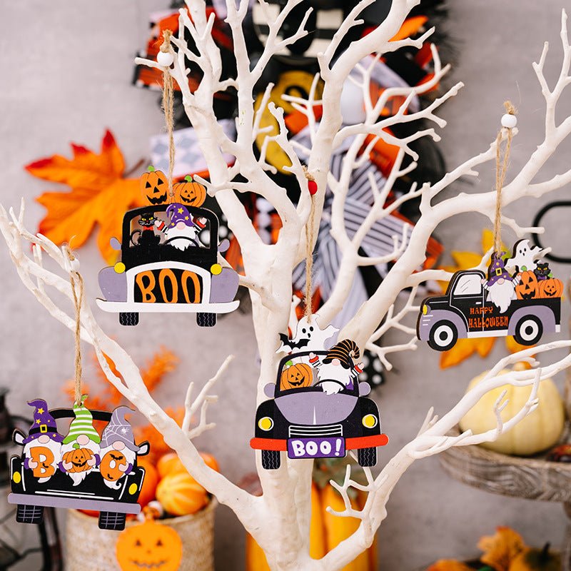 4 - Piece Halloween Element Car - Shape Hanging Widgets - Trendy AF