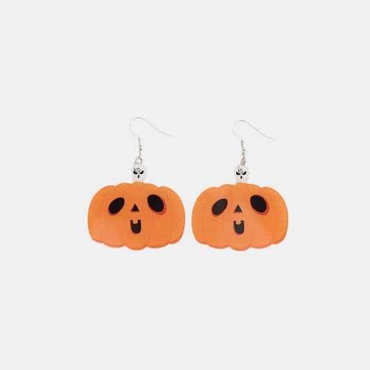 Acrylic Alloy Pumpkin Shape Earrings - Trendy AF