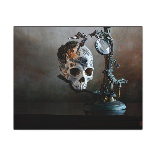 Clockwork Calavera Canvas Print - Trendy AF