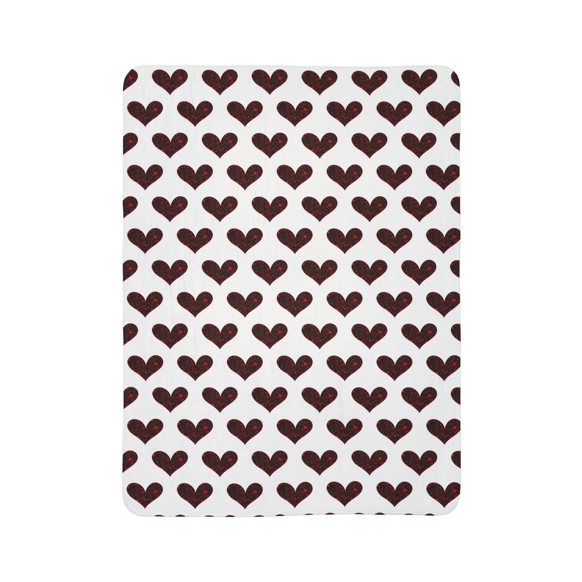 Cozy Heart Design Sherpa Blanket - Trendy AF