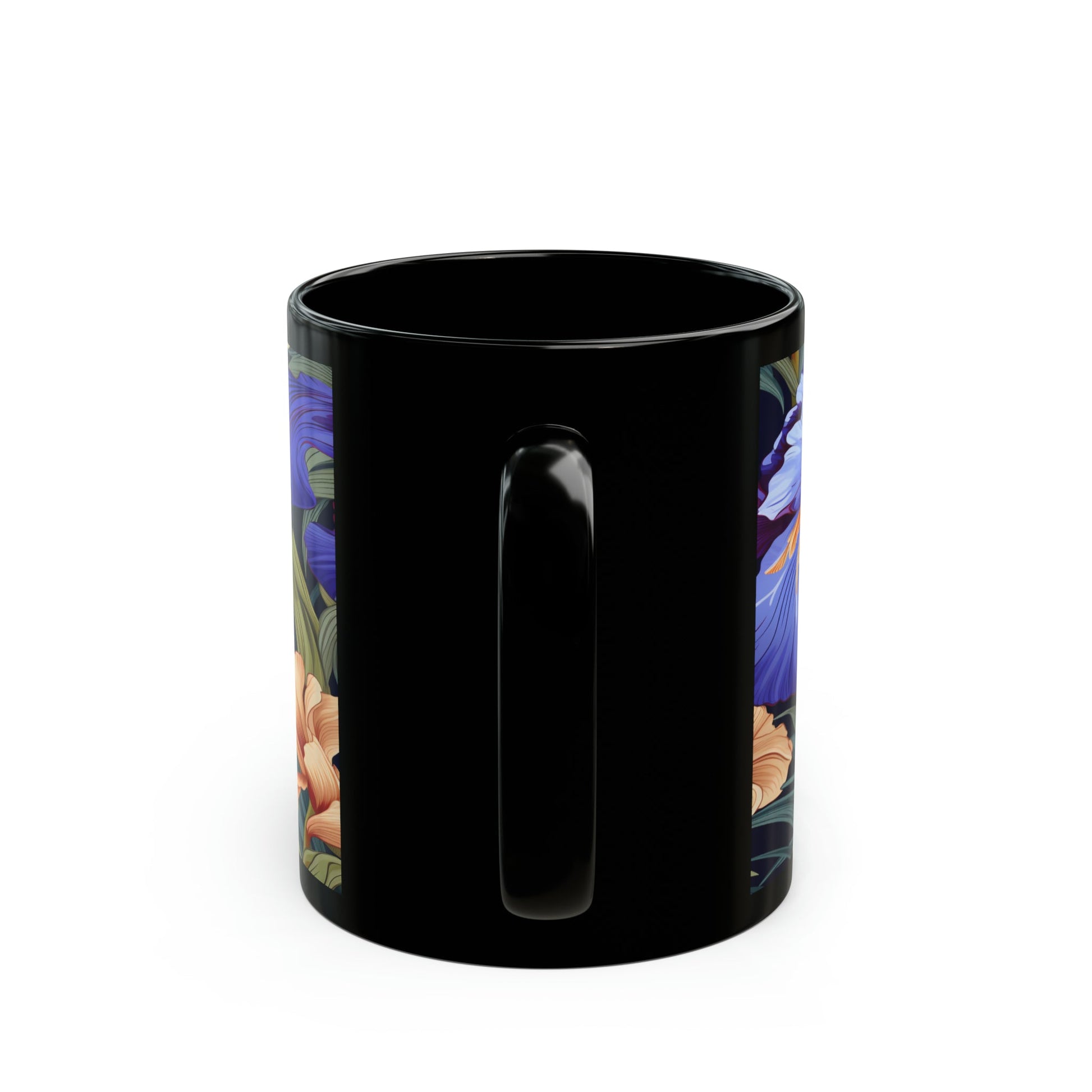 Floral Black Mug (11oz) - Trendy AF