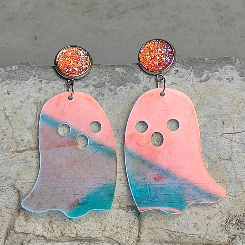 Ghost Shape Acrylic Dangle Earrings - Trendy AF