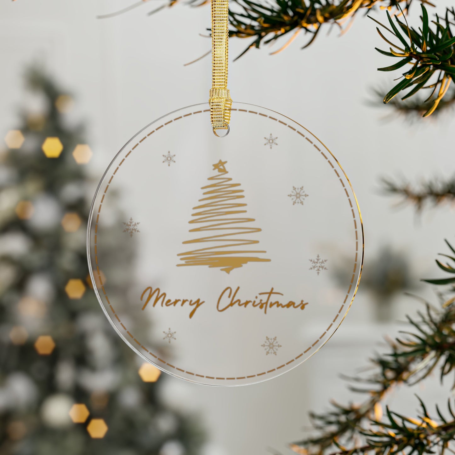 Merry Christmas Acrylic Ornament - Trendy AF