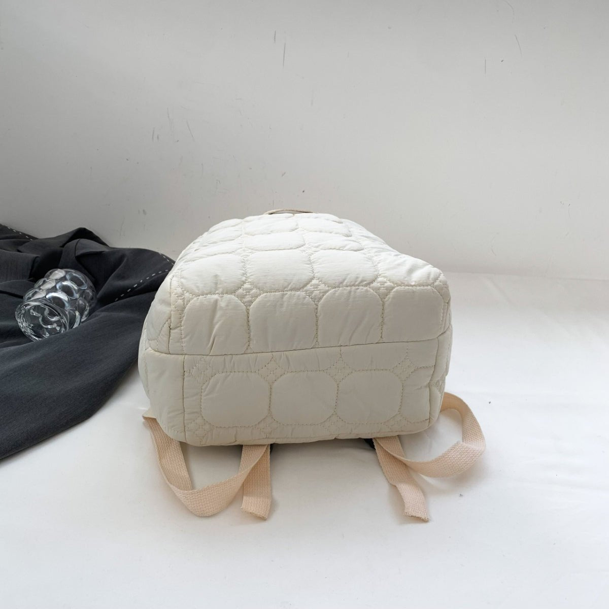 Quilted Polyester Backpack Bag - Trendy AF