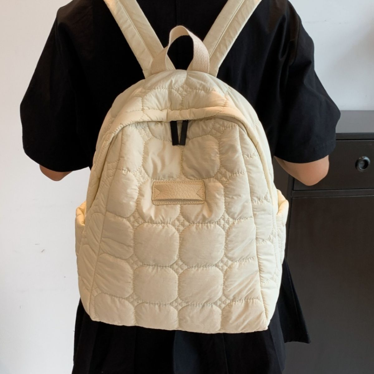 Quilted Polyester Backpack Bag - Trendy AF