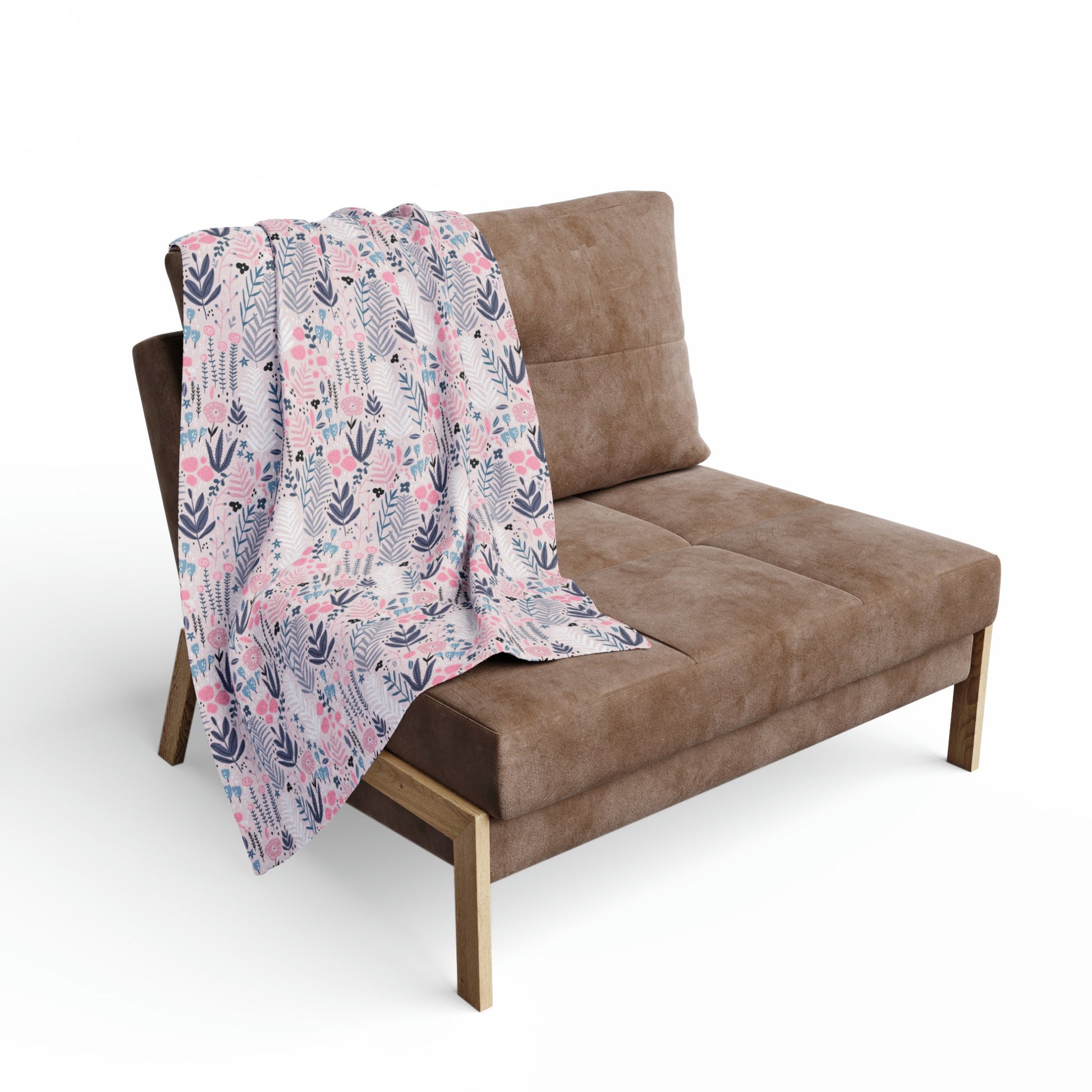 Serenity in Bloom - Pastel Floral Fleece Blanket - Trendy AF