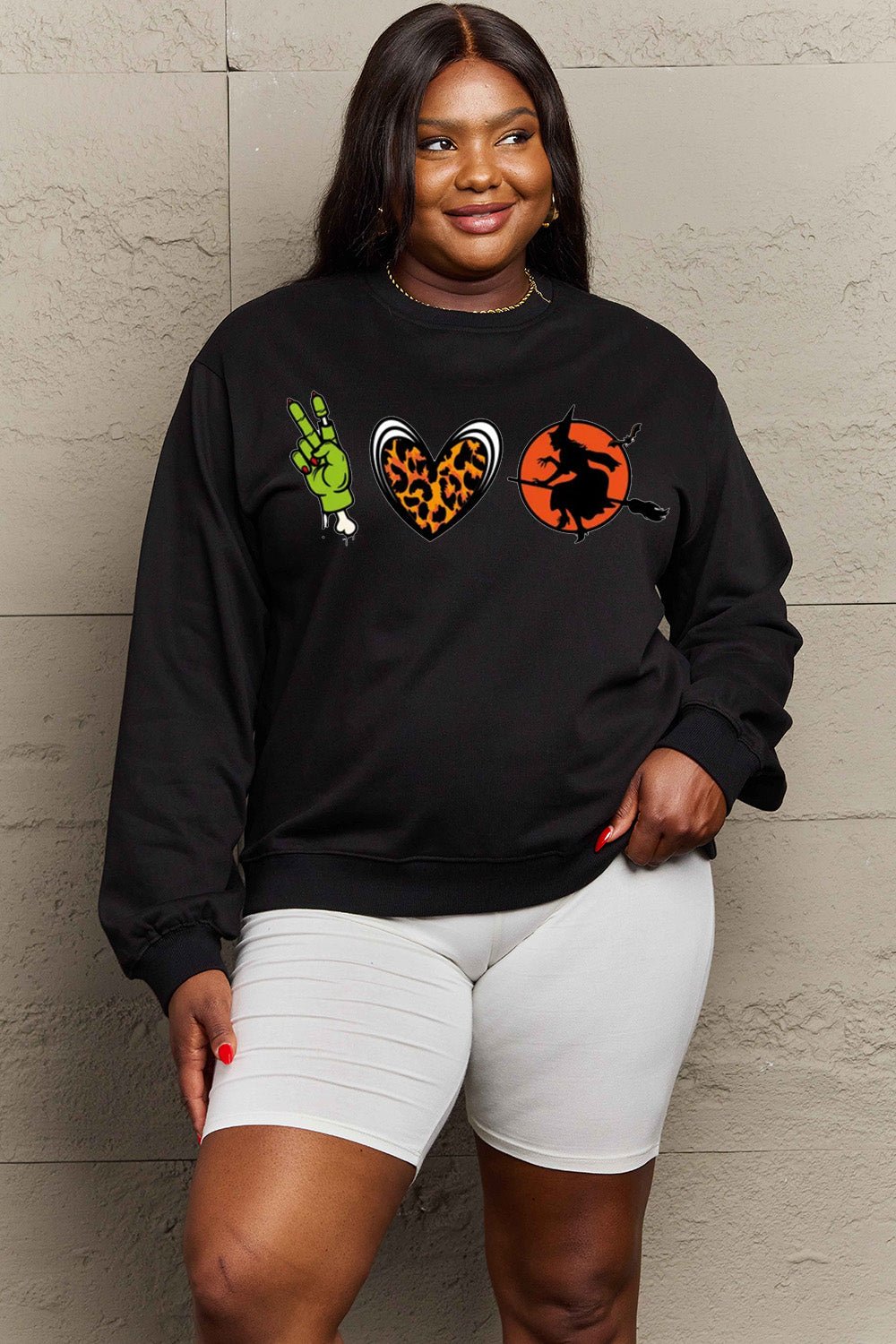 Simply Love Full Size Drop Shoulder Graphic Sweatshirt - Trendy AF