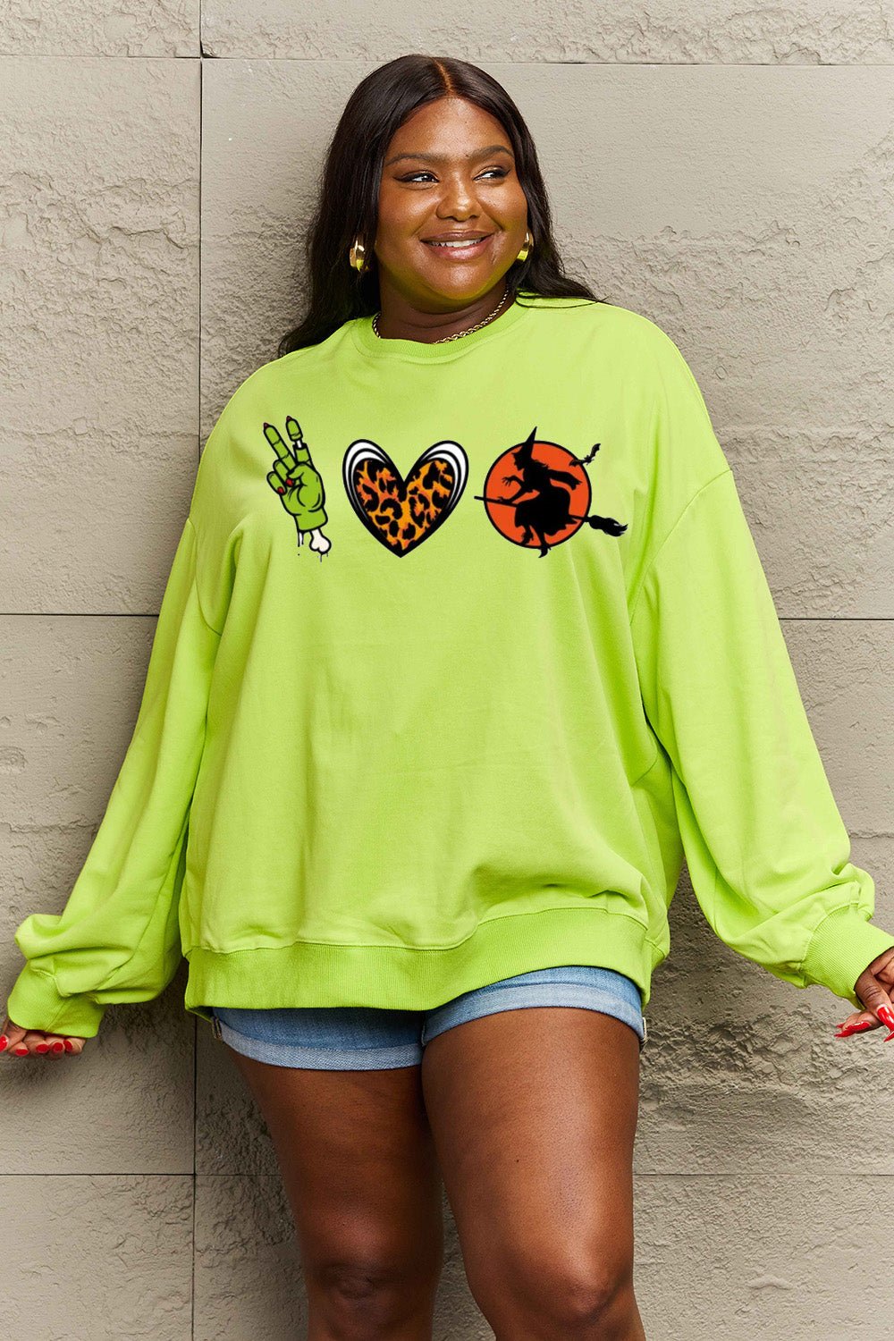 Simply Love Full Size Drop Shoulder Graphic Sweatshirt - Trendy AF