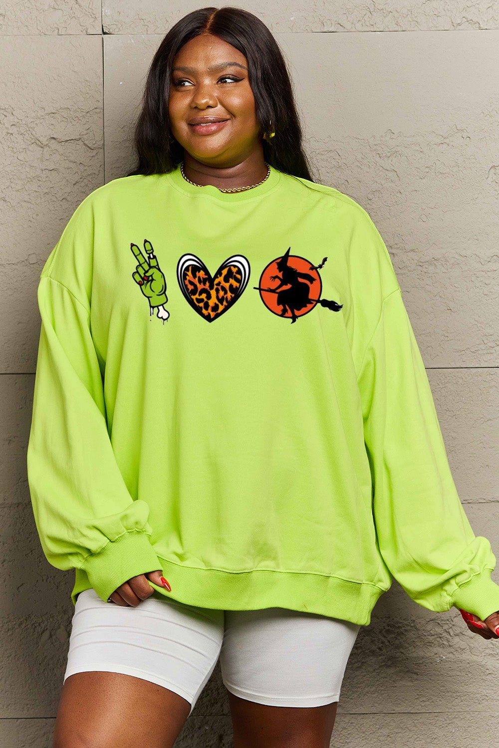 Simply Love Full Size Drop Shoulder Graphic Sweatshirt - Trendy AF