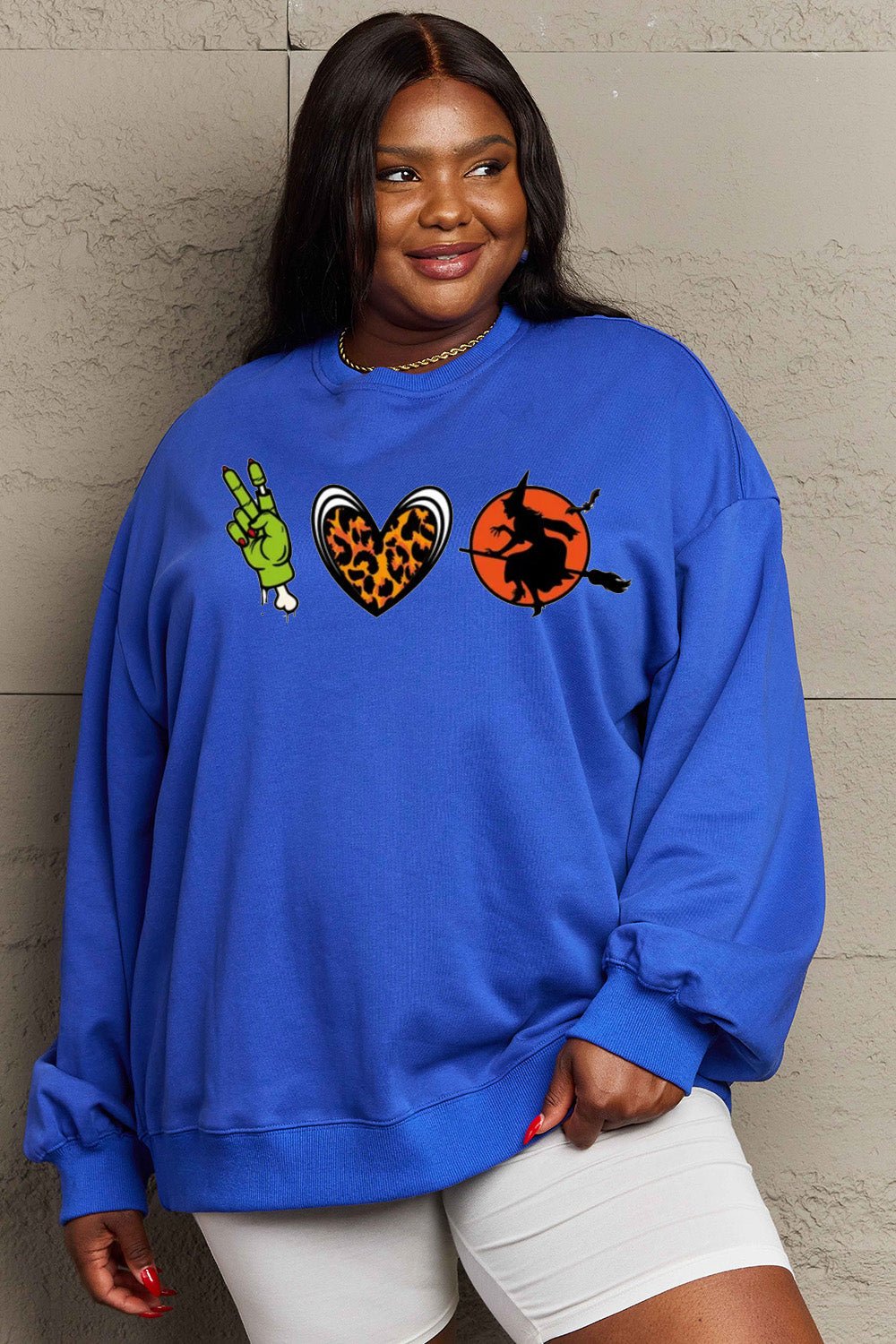 Simply Love Full Size Drop Shoulder Graphic Sweatshirt - Trendy AF