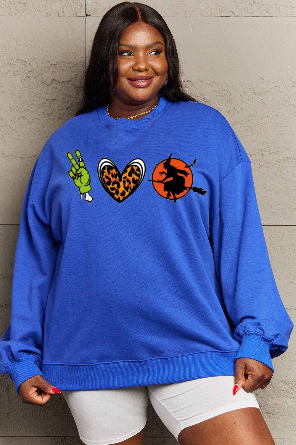 Simply Love Full Size Drop Shoulder Graphic Sweatshirt - Trendy AF