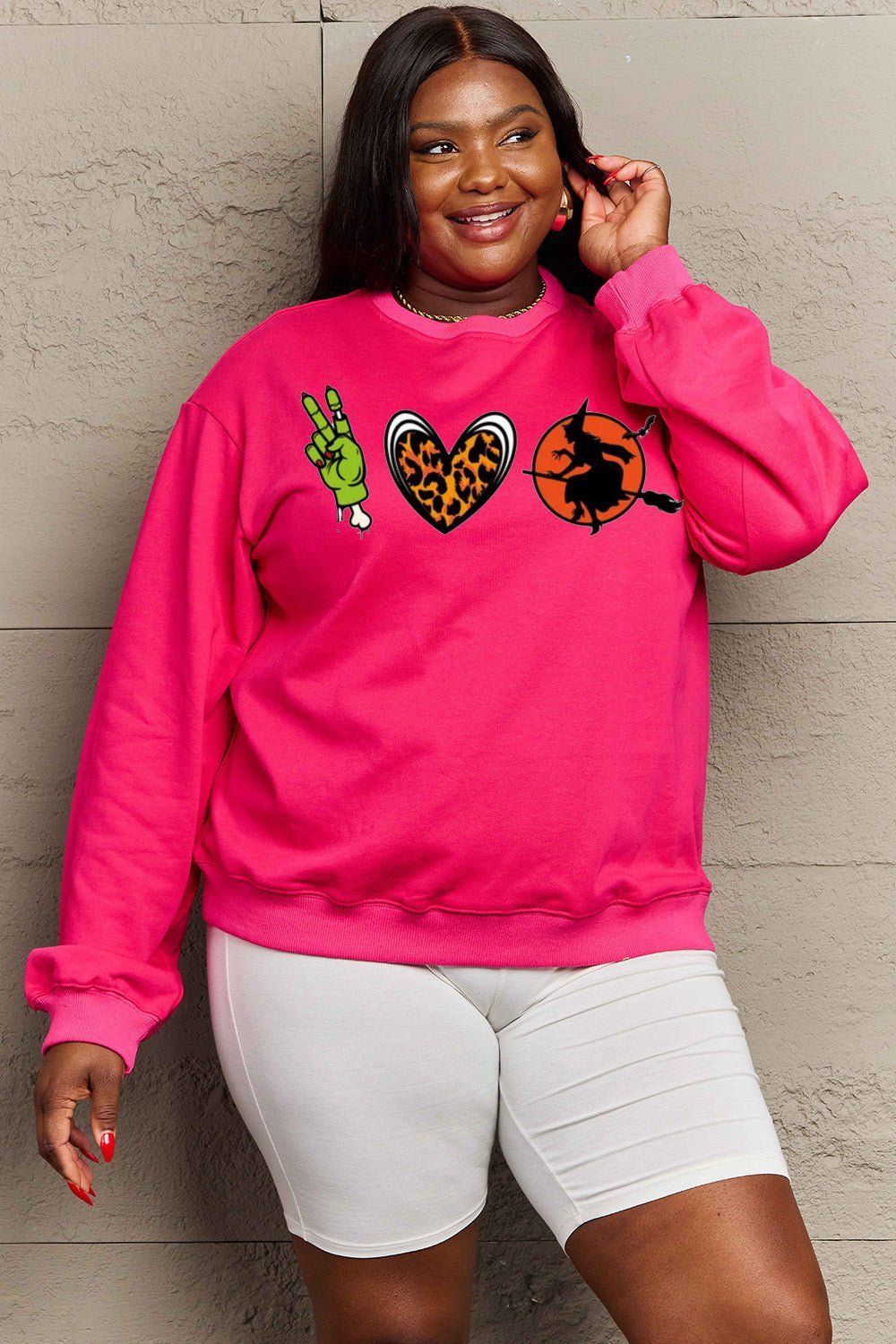 Simply Love Full Size Drop Shoulder Graphic Sweatshirt - Trendy AF