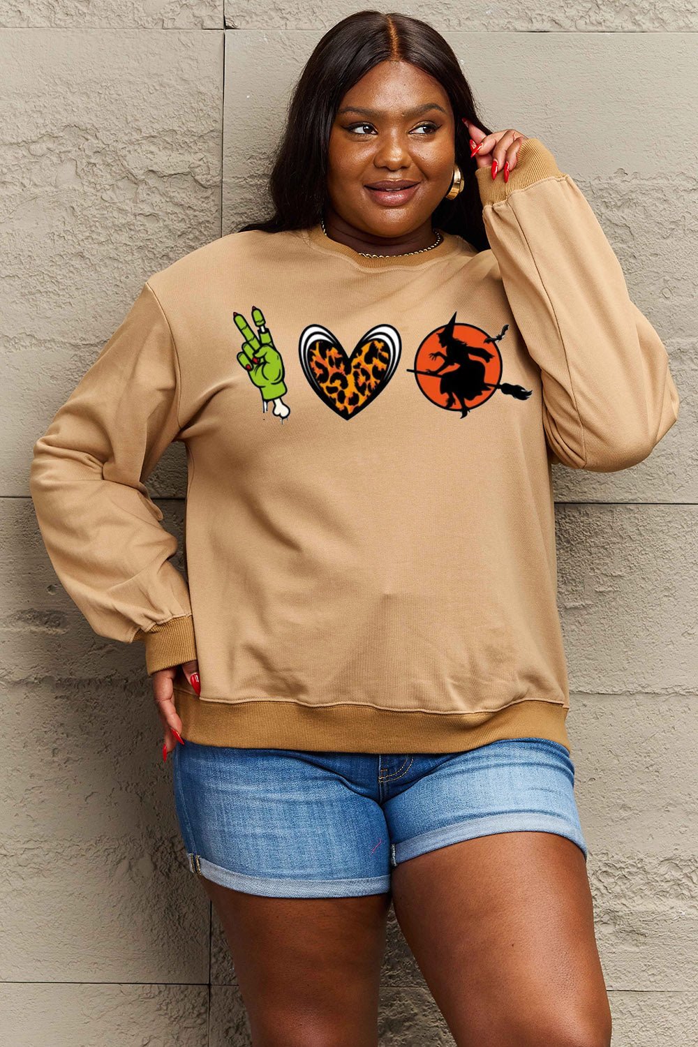 Simply Love Full Size Drop Shoulder Graphic Sweatshirt - Trendy AF