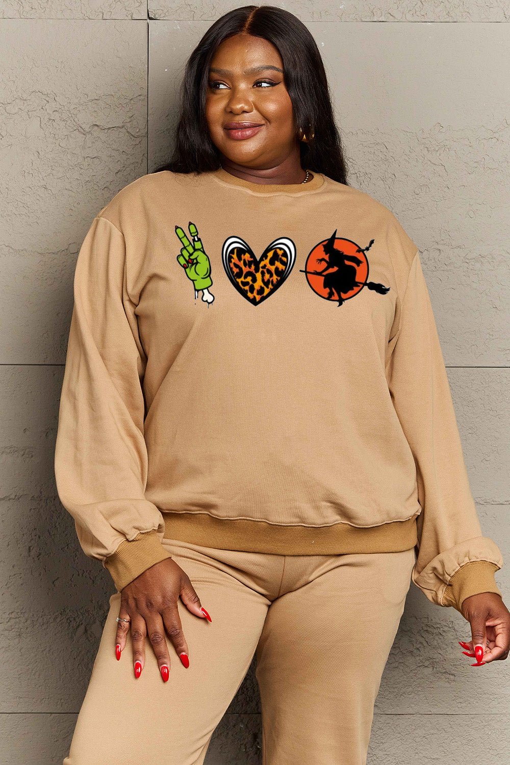 Simply Love Full Size Drop Shoulder Graphic Sweatshirt - Trendy AF