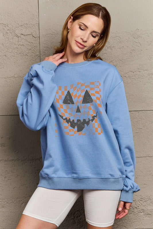 Simply Love Full Size Graphic Dropped Shoulder Sweatshirt - Trendy AF