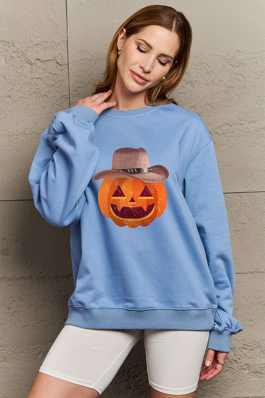 Simply Love Full Size Graphic Dropped Shoulder Sweatshirt - Trendy AF