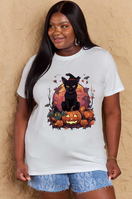 Simply Love Full Size Halloween Theme Graphic T-Shirt - Trendy AF