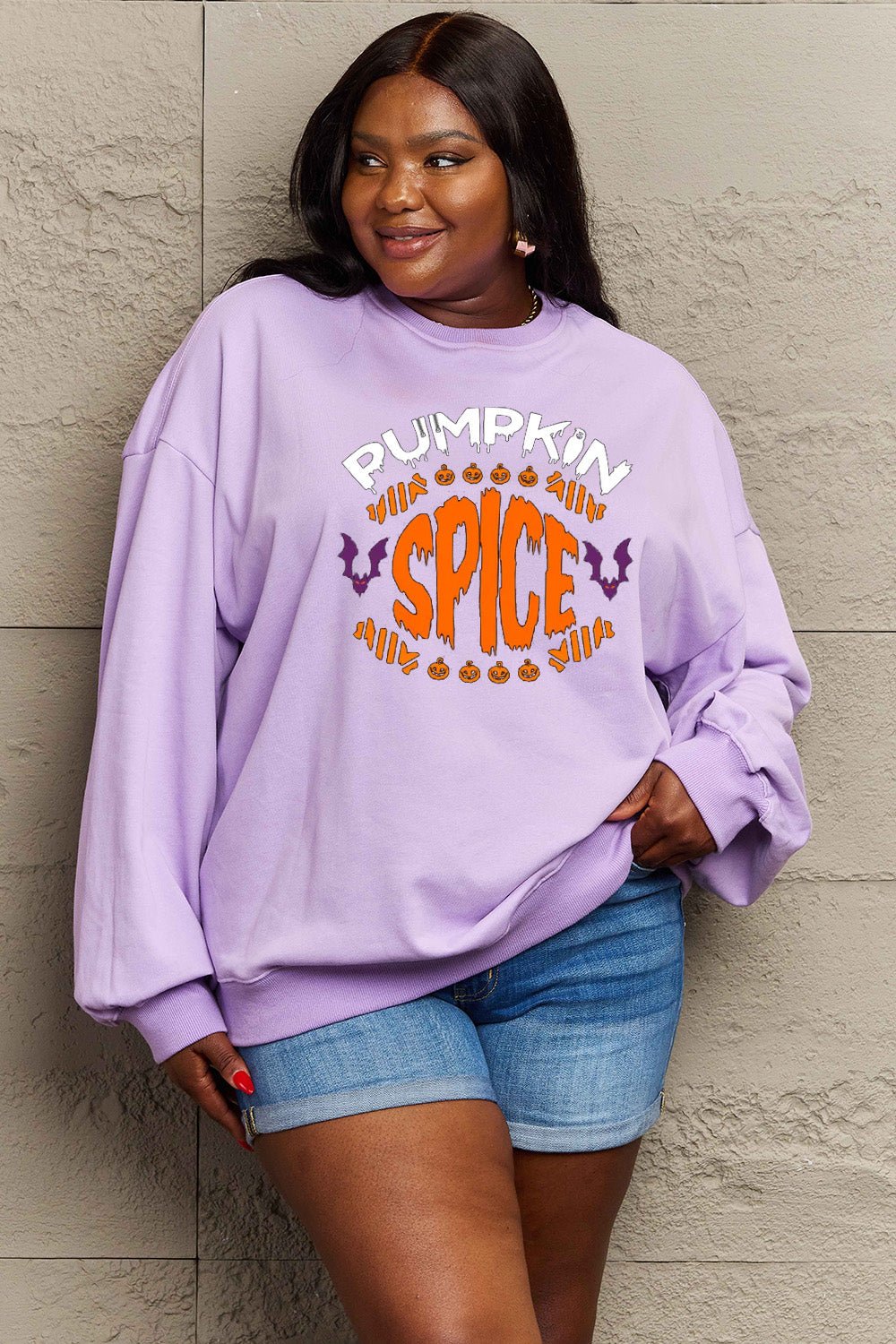 Simply Love Full Size PUMPKIN SPICE Graphic Sweatshirt - Trendy AF