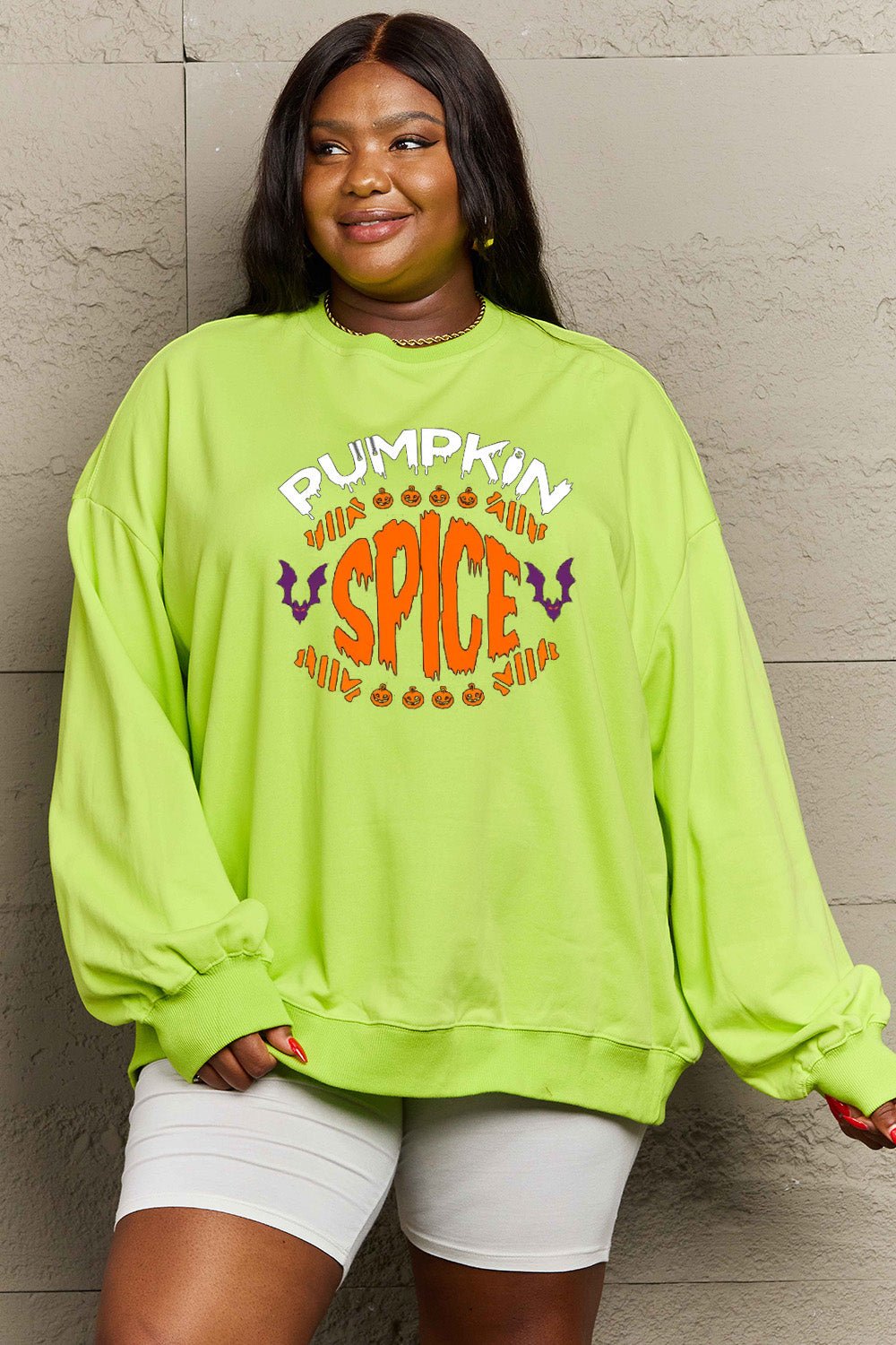 Simply Love Full Size PUMPKIN SPICE Graphic Sweatshirt - Trendy AF