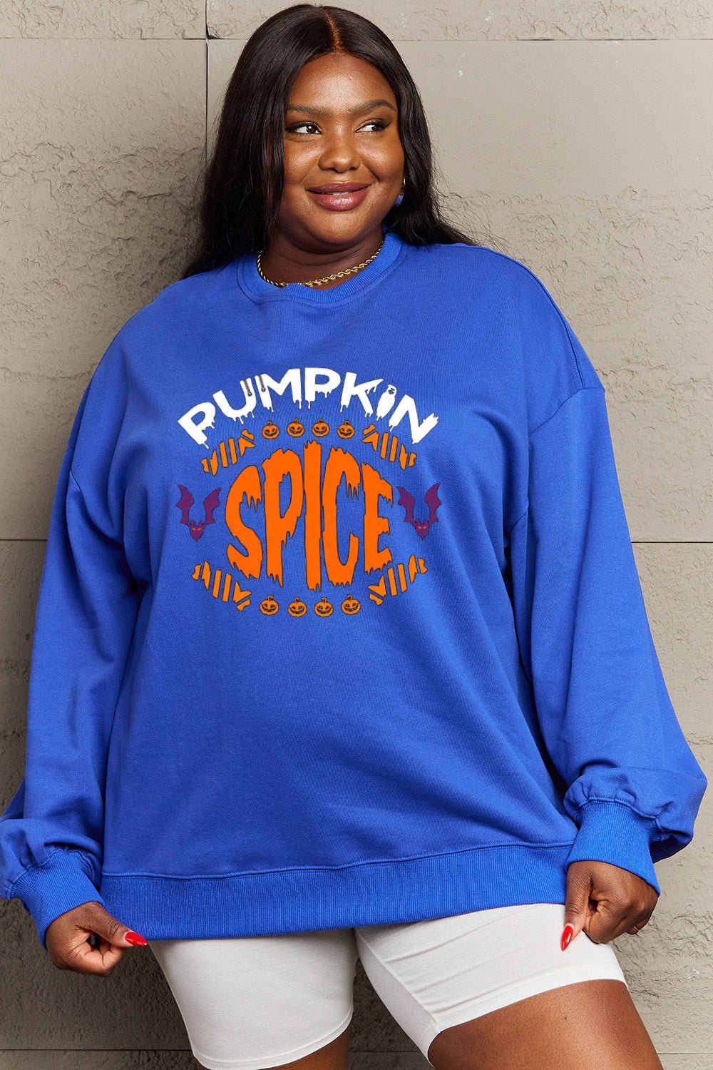 Simply Love Full Size PUMPKIN SPICE Graphic Sweatshirt - Trendy AF