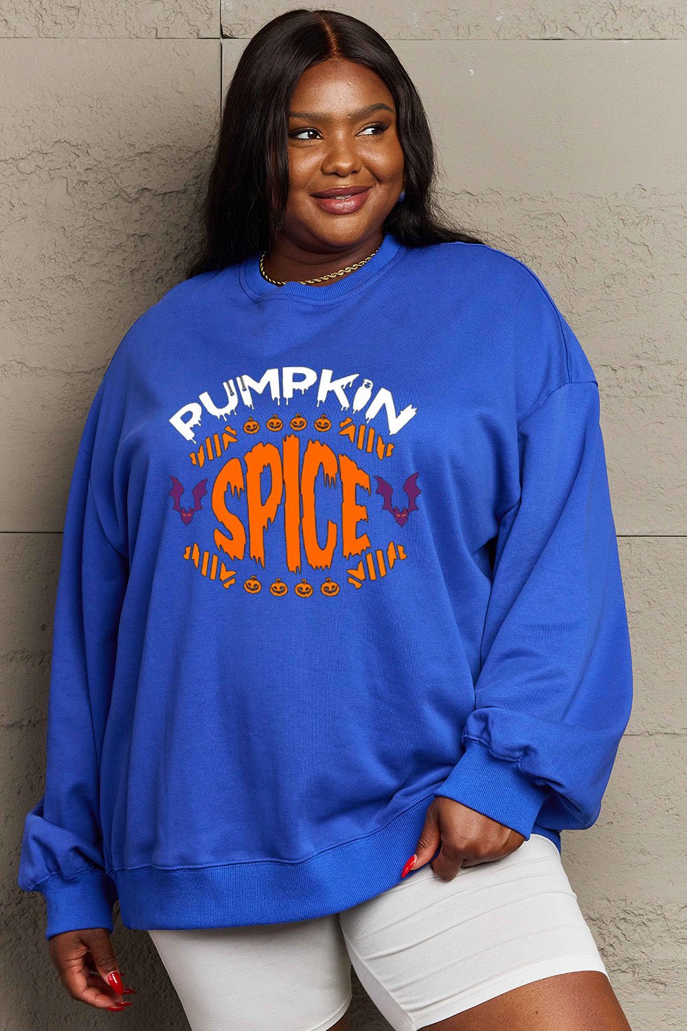 Simply Love Full Size PUMPKIN SPICE Graphic Sweatshirt - Trendy AF