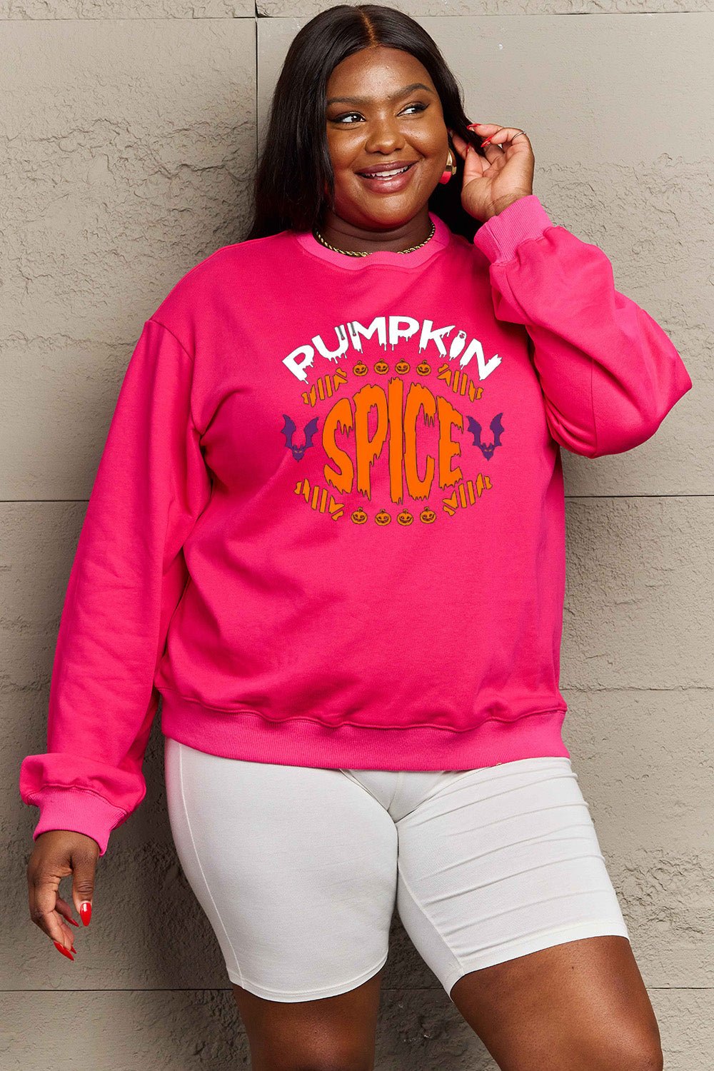 Simply Love Full Size PUMPKIN SPICE Graphic Sweatshirt - Trendy AF