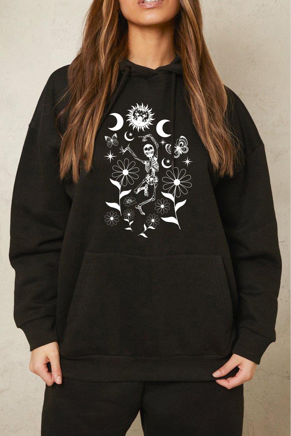 Simply Love Simply Love Full Size Dancing Skeleton Graphic Hoodie - Trendy AF