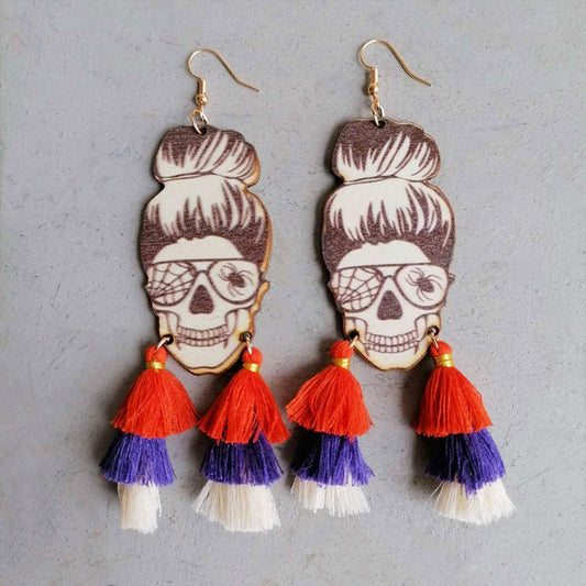 Spider Grandma Tassel Detail Dangle Earrings - Trendy AF