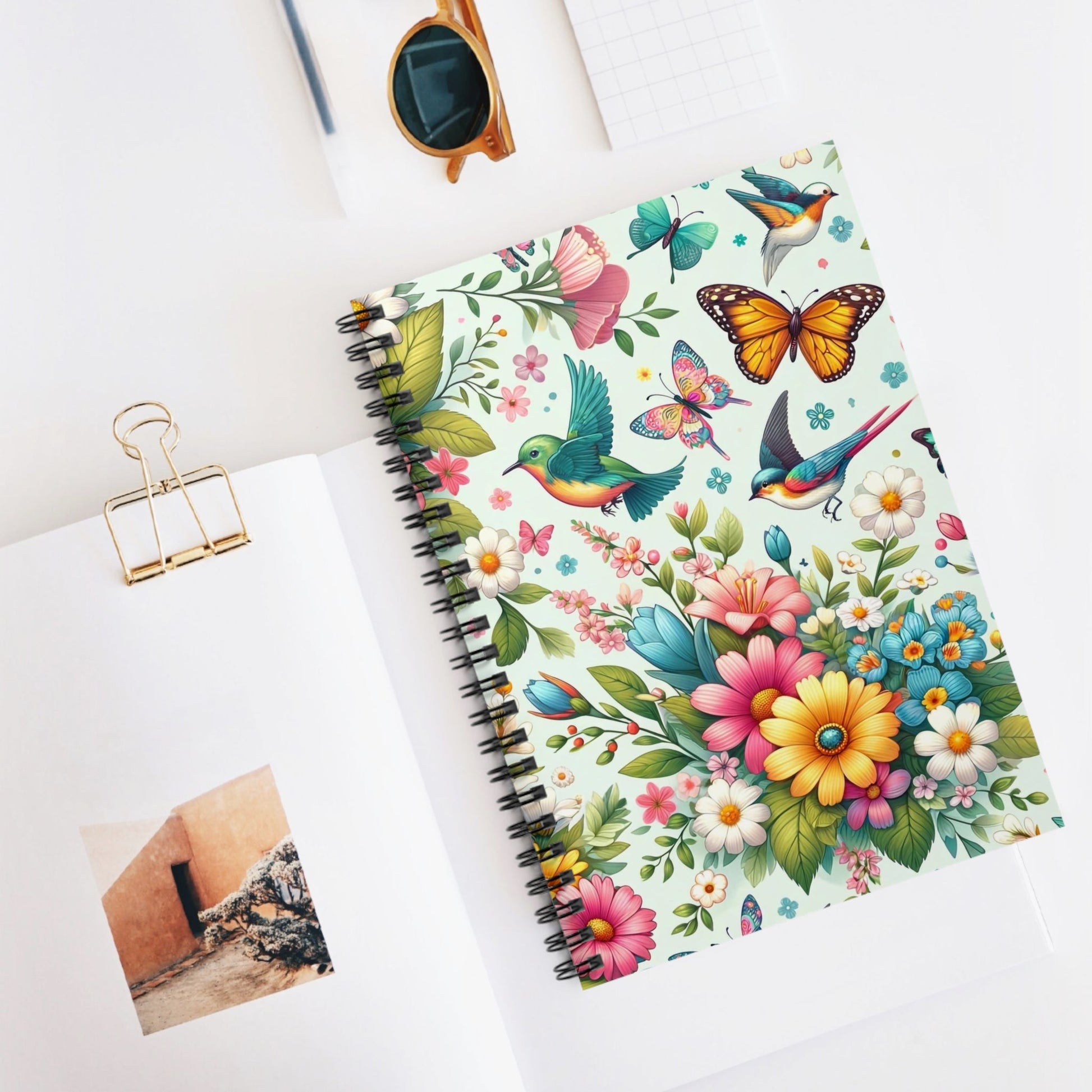 Spring Vibes Spiral Notebook - Ruled Line - Trendy AF