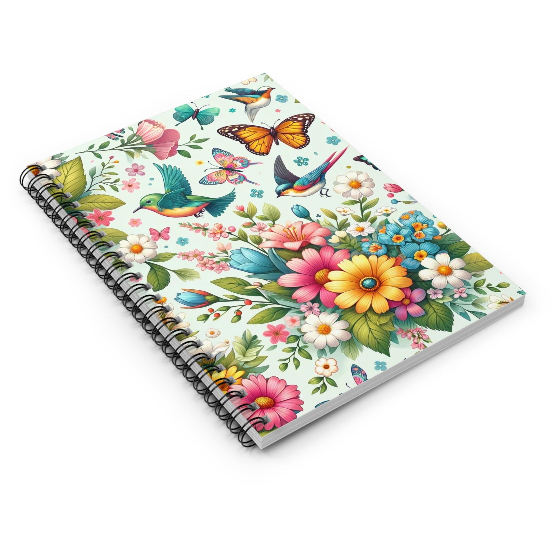 Spring Vibes Spiral Notebook - Ruled Line - Trendy AF