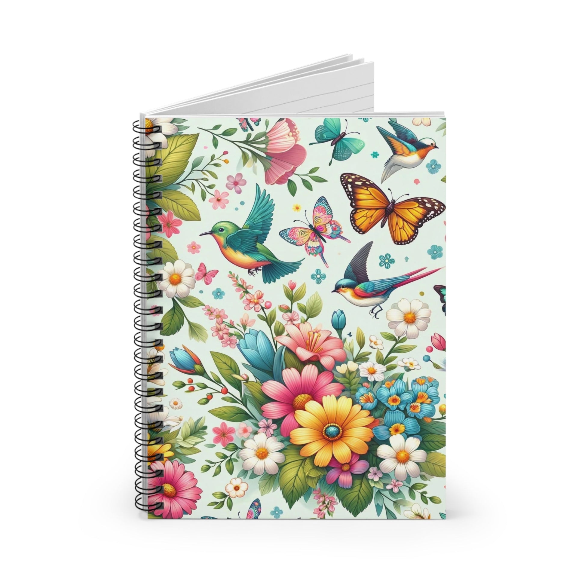 Spring Vibes Spiral Notebook - Ruled Line - Trendy AF