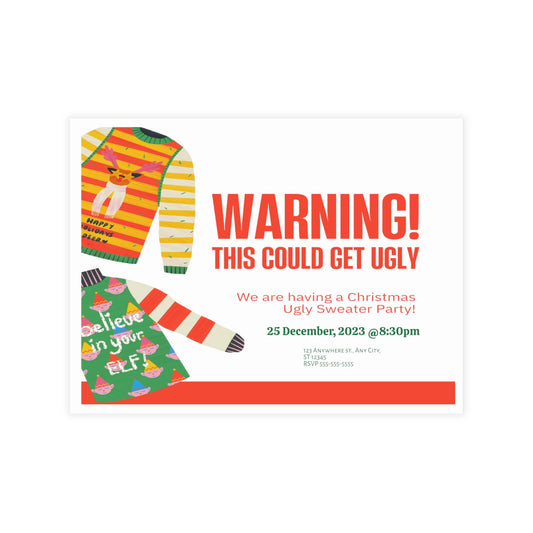 Ugly Sweater Party Invitations (envelopes included) - Trendy AF