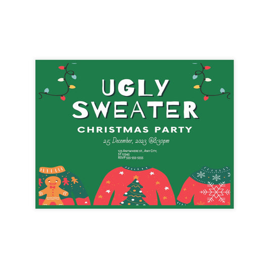 Ugly Sweater Party Invitations (envelopes included) - Trendy AF