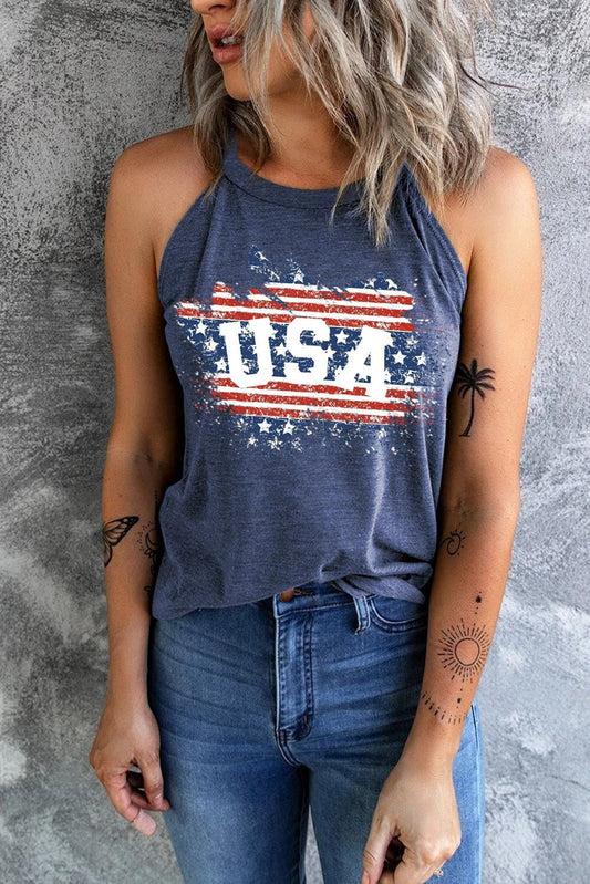 US Flag Graphic Tank - Trendy AF