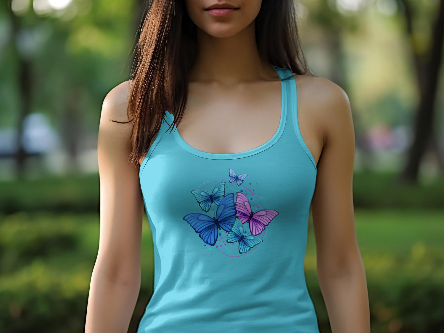 Women's Butterfly Graphic Tank Top - Trendy AF